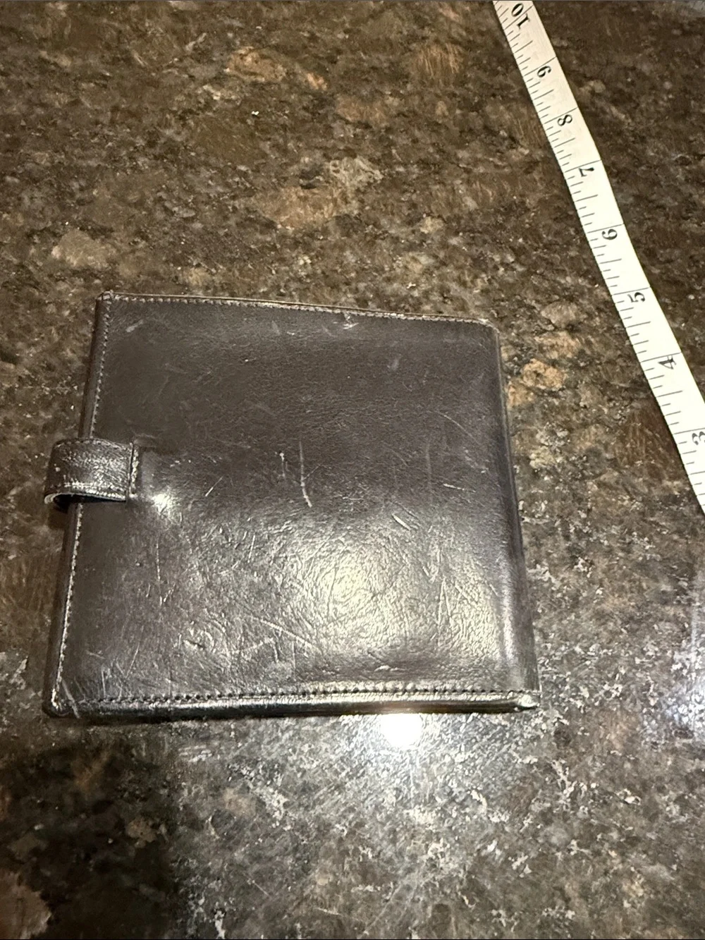 Coach Men's or Women’s Black Leather Card  Holder with Strap